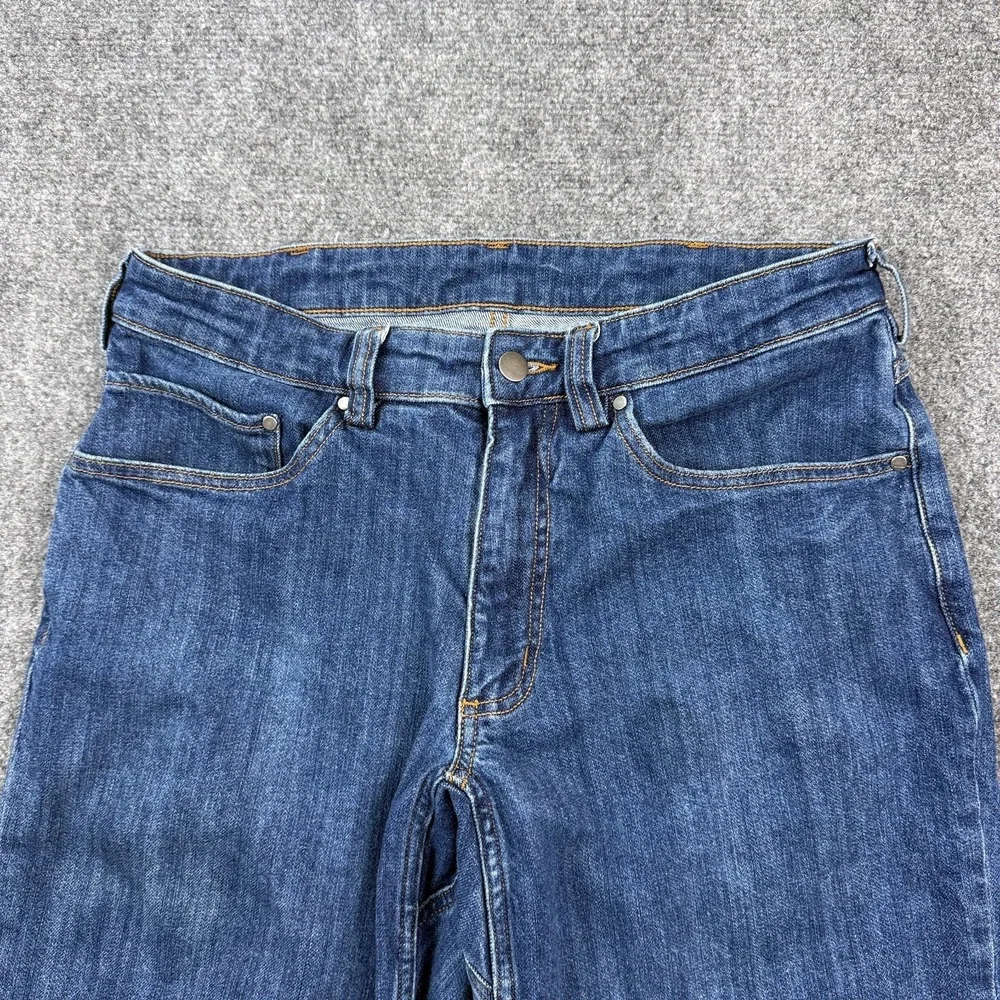 40 Grit Duluth Trading Mens Jeans 32x30 Relaxed Fit Straight Medium Wash Stretch